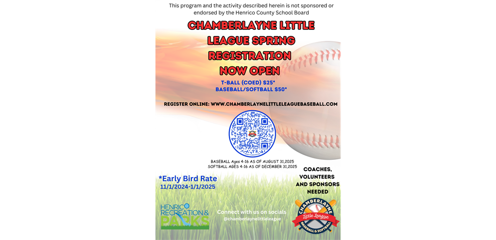 2025 Spring Registration Now open